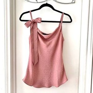 White House Black Market Leopard pink Blouse